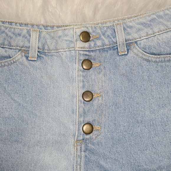 American Apparel Button Fly Denim Shorts - Picture 6 of 12